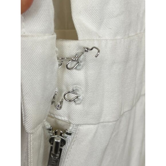 Elton John For Realisation White Jumpsuit Coveralls Overalls Women's Size Small - Picture 12 of 12